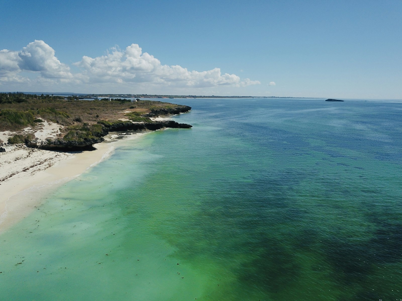 Aerial view of a Kenya coast beach, the kind of visual content that performs on social media
